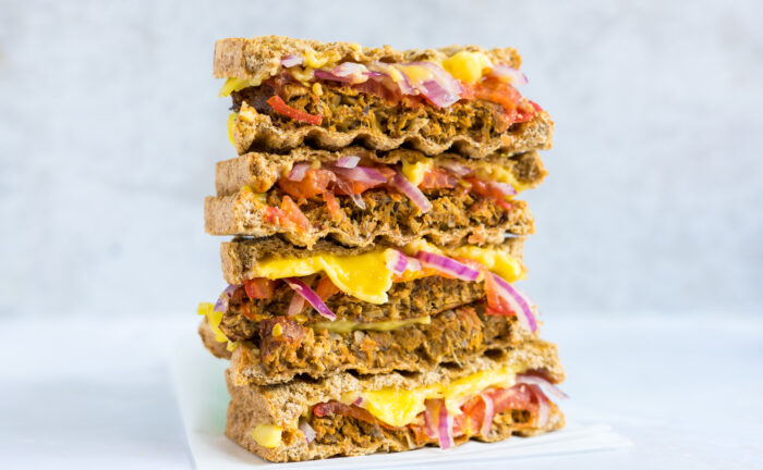 Recept: Jackfruit melt sandwich